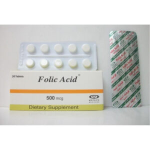 FOLIC ACID 500 McG 20 TAB ميباكو