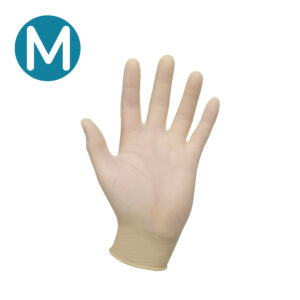 LATEX EXAMINATION GLOVES MEDIUM