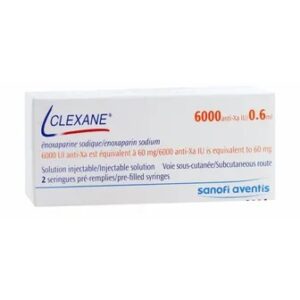 CLEXANE 60MG/0.6ML 2 PREFILLED SYRINGES