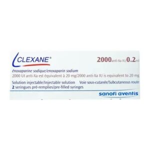 CLEXANE 20MG/0.2ML 2 PREFILLED SYRINGES