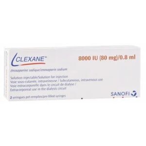 CLEXANE 80 MG/0.8ML 2 PREFILLED SYRINGES