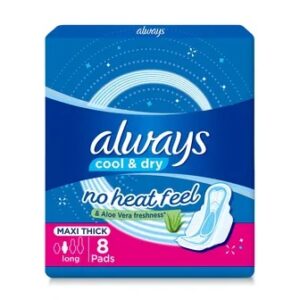 ALWAYS COOL & DRY MAXI THICK LONG 8 PADS