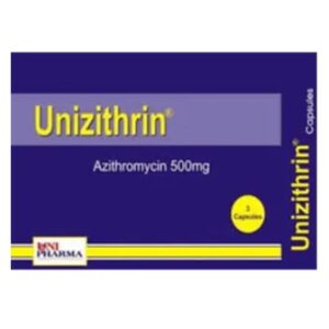 UNIZITHRIN 3 CAP 500 MG